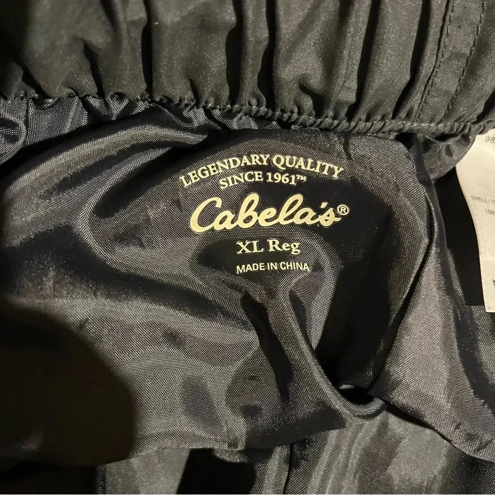 Cabela Track Pants Gray Mens Size XL Zipper Cuff Pockets Outdoors Athletic